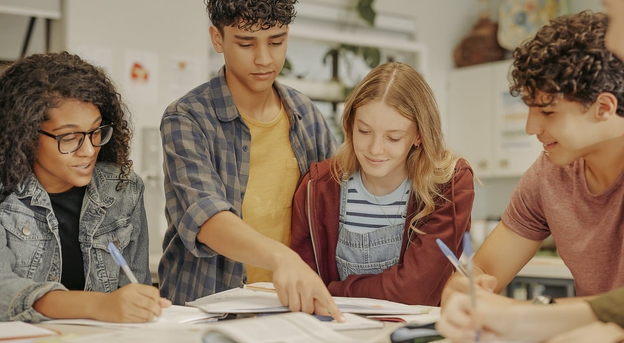 School leaders discussing student attendance