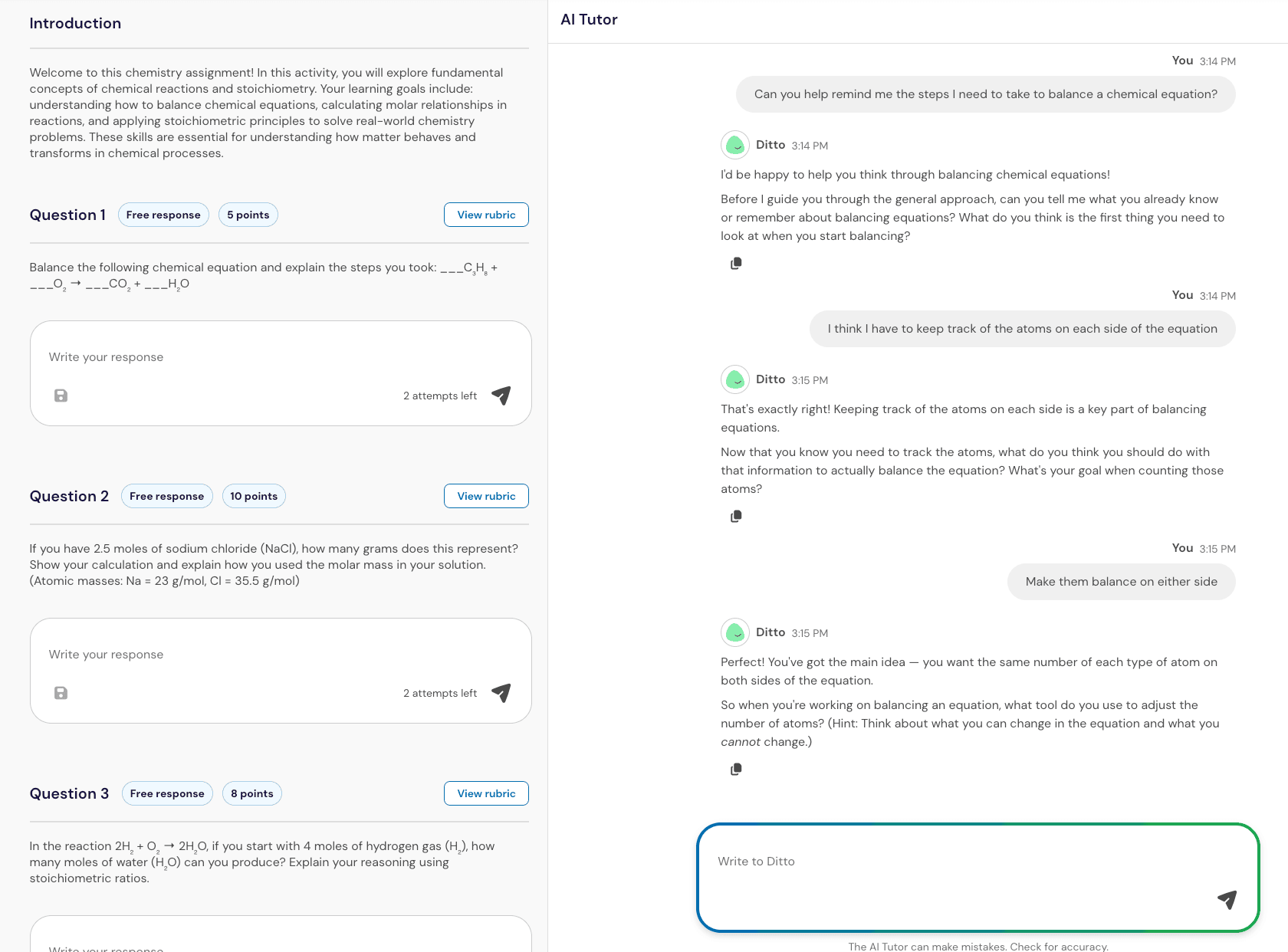 Solara Ditto Full Assignment AI Tutor