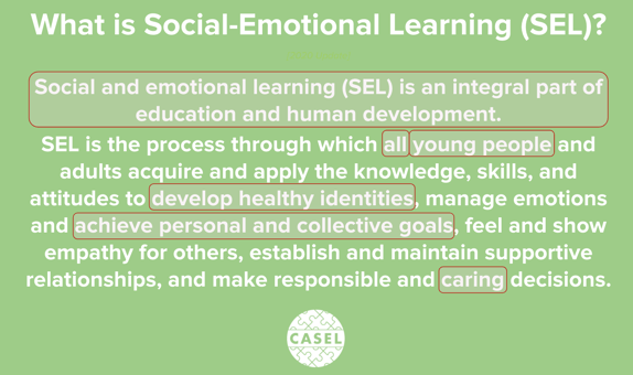 CASEL definition of SEL - 2020