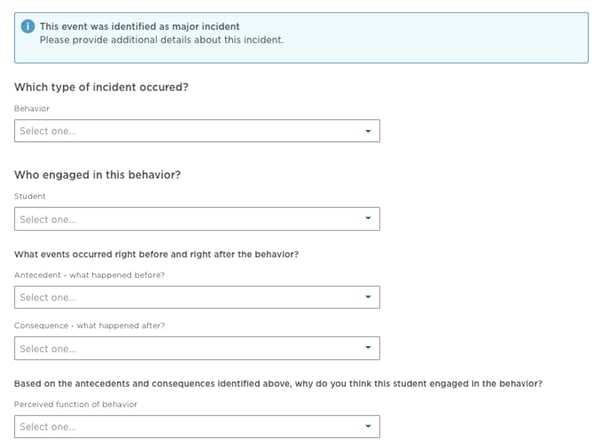 major incident report form