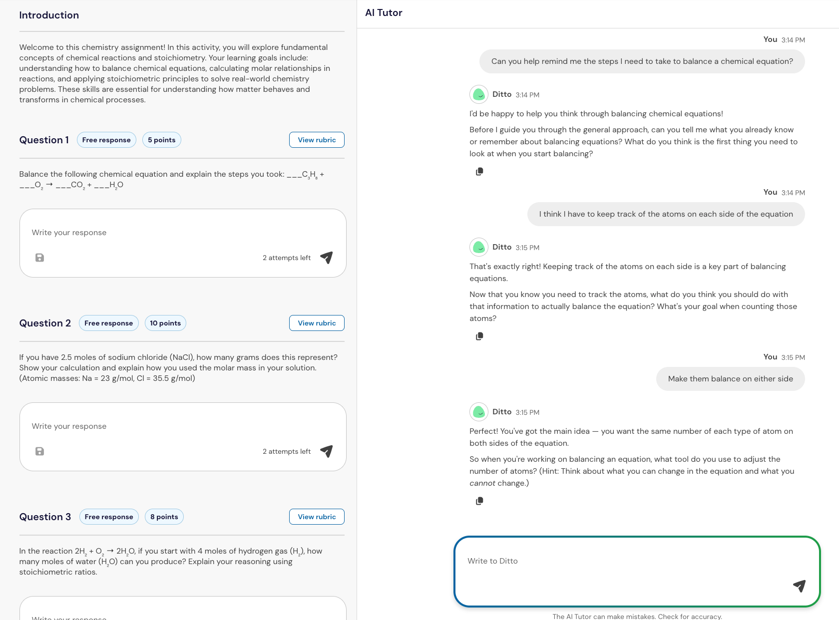 Solara Ditto Full Assignment AI Tutor