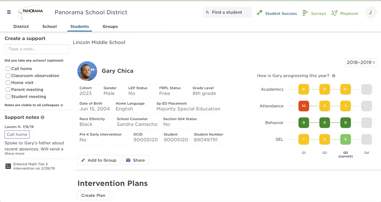 Back-to-School Intervention Planning & Progress Monitoring in Panorama