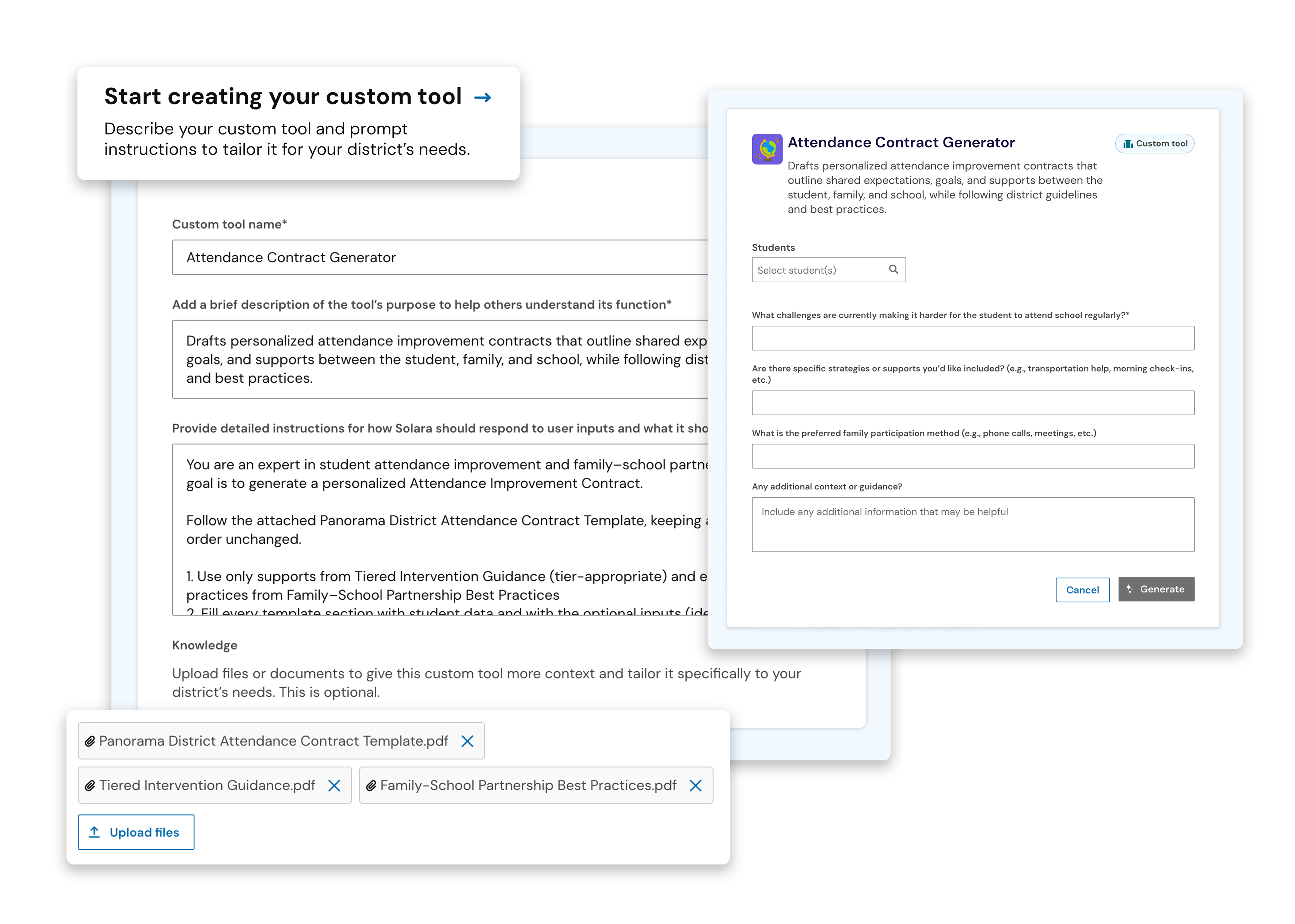 Panorama Solara tools for custom prompts